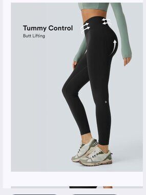 OneForm Seamless Flow Mid Rise Tummy Control Butt Lifting Yoga Leggings